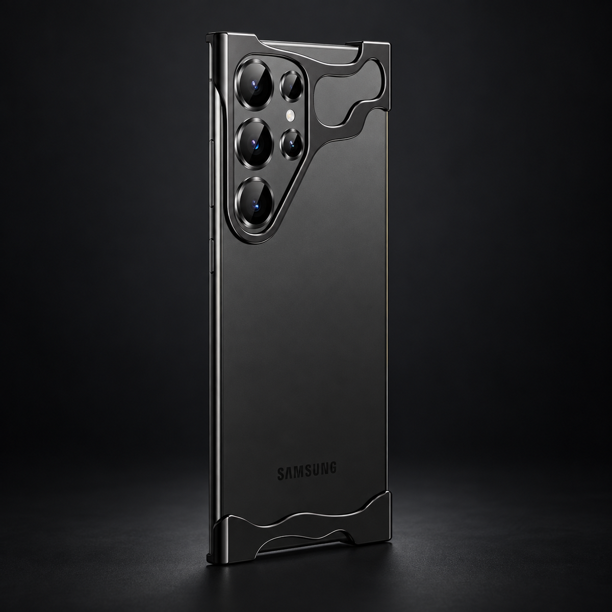 samsung black case finish — dark studio image