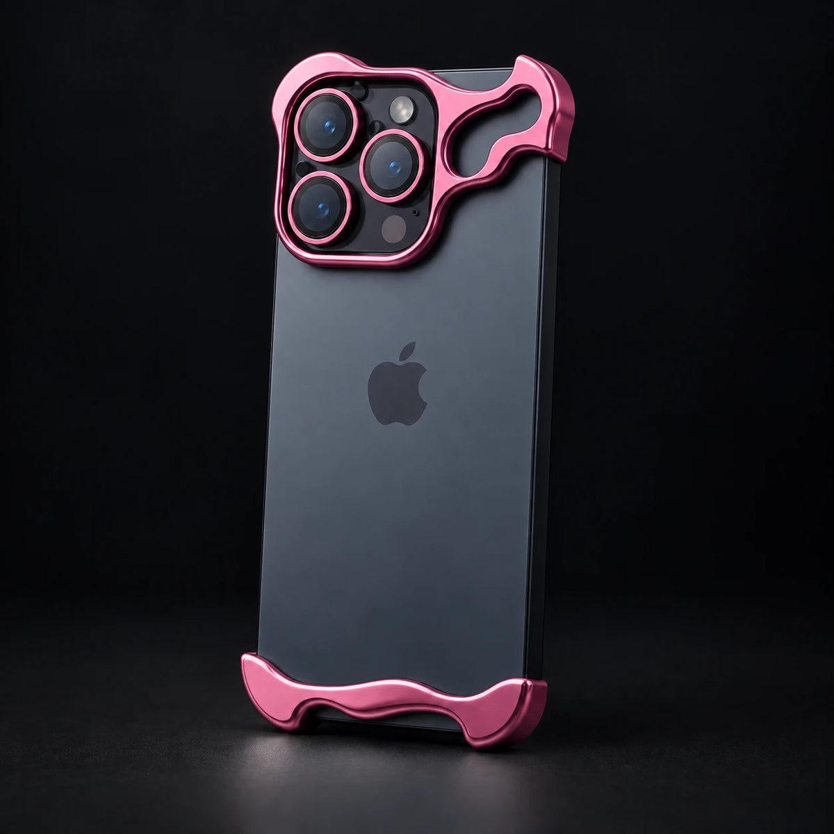 NØVA Twin – cherry red case finish on an example phone, dark studio photograph