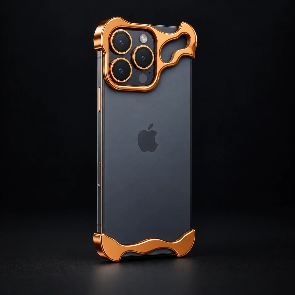 NØVA Twin – orange case finish on an example phone, dark studio photograph