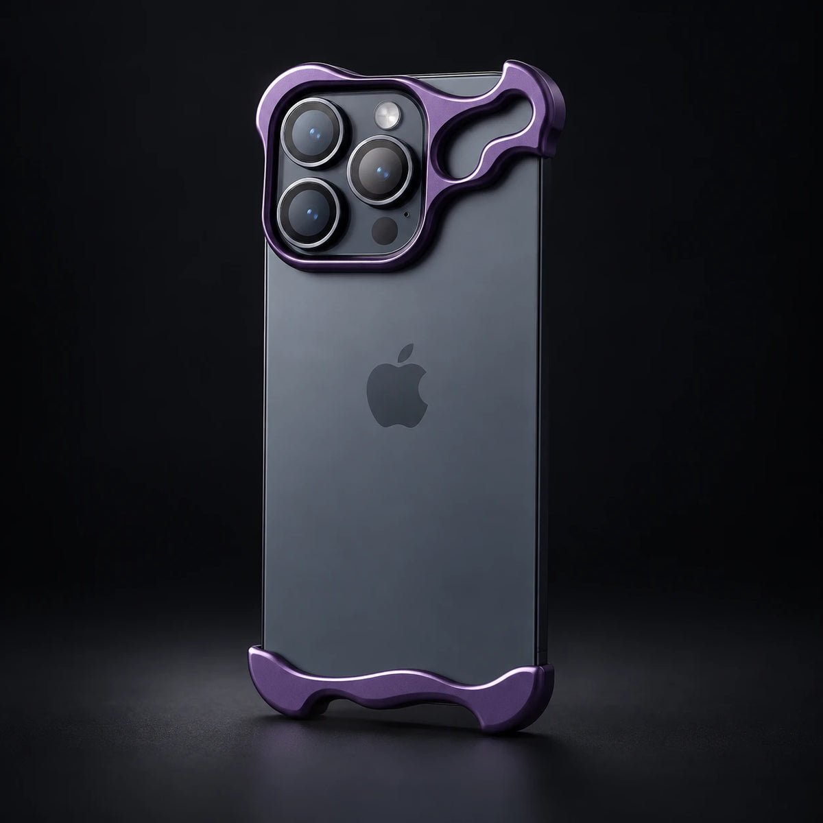 NØVA Twin – purple case finish on an example phone, dark studio photograph